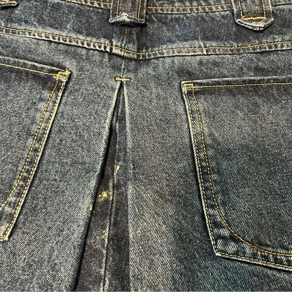 GRLFRND Blue Denim Pleated Low Rise Mini Skirt with Side Zipper Size 31 - Picture 10 of 10